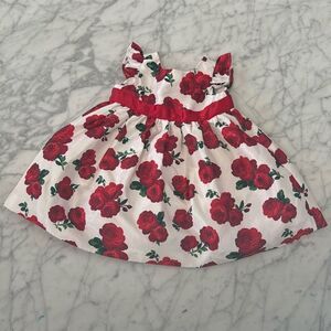 Floral Gymboree Rose Fancy Dress Sz 0-3 Months